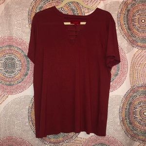 Open v neck casual/ dress top